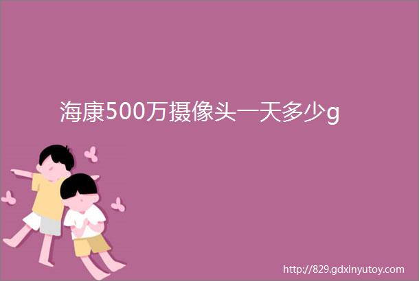 海康500万摄像头一天多少g