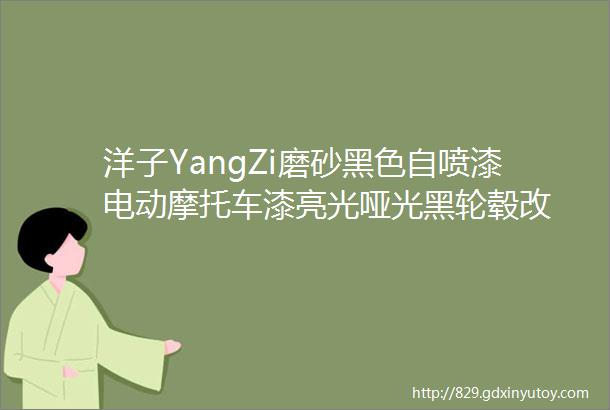 洋子YangZi磨砂黑色自喷漆电动摩托车漆亮光哑光黑轮毂改