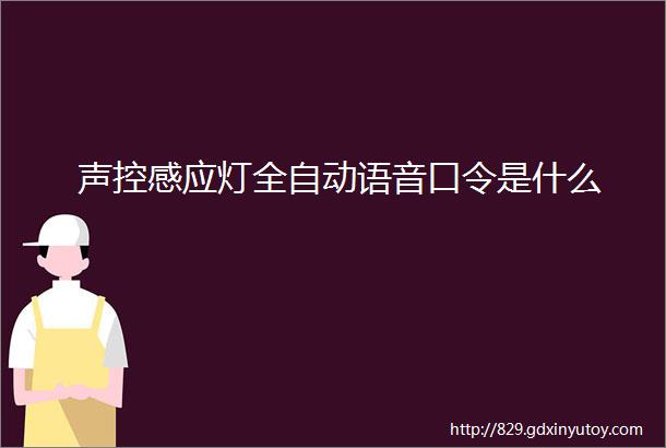 声控感应灯全自动语音口令是什么