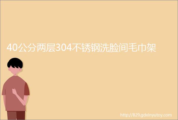 40公分两层304不锈钢洗脸间毛巾架