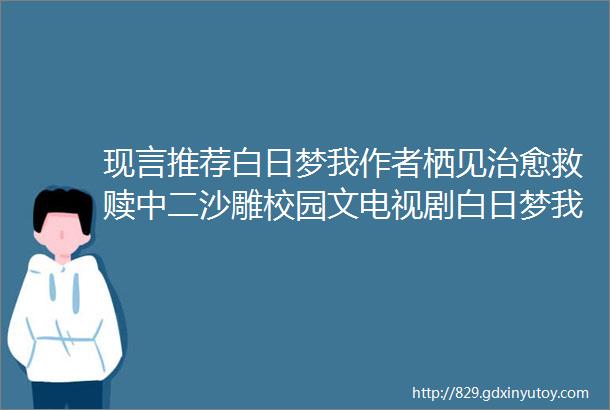 现言推荐白日梦我作者栖见治愈救赎中二沙雕校园文电视剧白日梦我原著小说