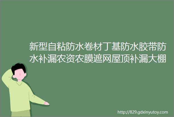 新型自粘防水卷材丁基防水胶带防水补漏农资农膜遮网屋顶补漏大棚农膜遮网平